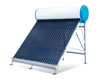 Non-pressurized solar water heater with vacuum tubes